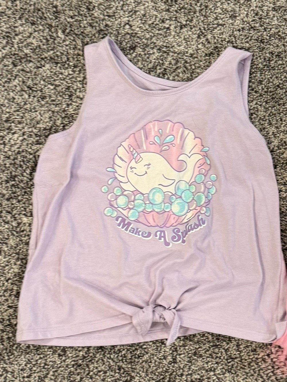Kids Lavender Graphic Tank Top